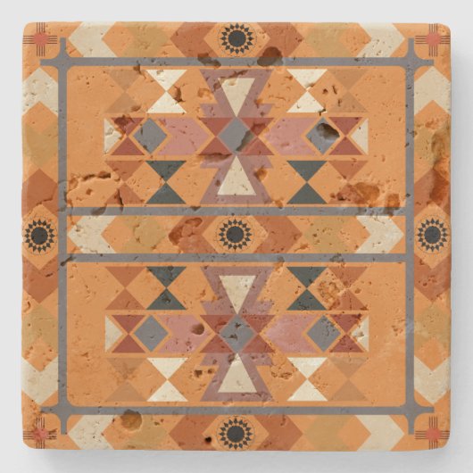 Indianeramerikaner Steinuntersetzer (Vorderseite)