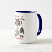 Indianeramerikaner Tasse (VorderseiteRechts)