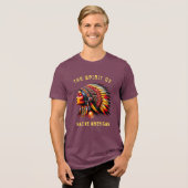 Indianeramerikaner Tri-Blend Shirt (Vorderseite voll)