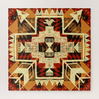 Indianeramerikaner, Vintag handGezeichnet Abstrakt Puzzle