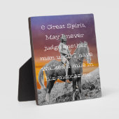 Indianeramerikaner "Walk a meile in seinen Moccasi Fotoplatte (Vorderseite)