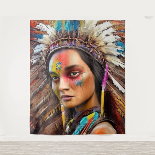 Indianeramerikaner Wandteppich (Vorderseite)