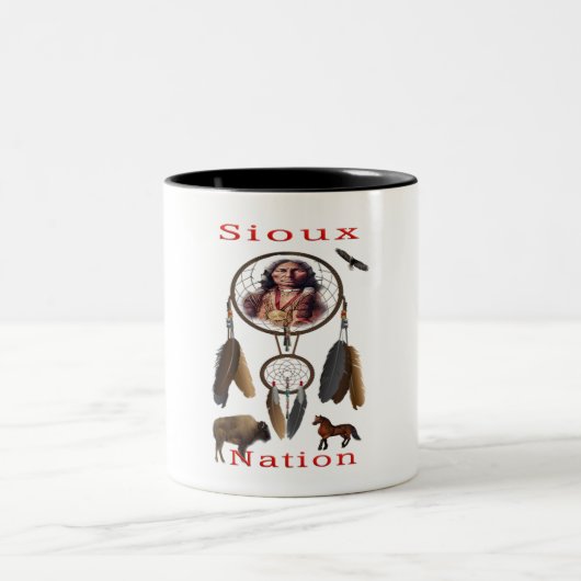 Indianeramerikaner Zweifarbige Tasse (Mittel)