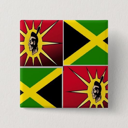 Indianeramerikanisch-jamaikanisch Button (Vorderseite)