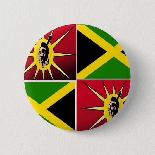Indianeramerikanisch-jamaikanisch Button (Vorderseite)