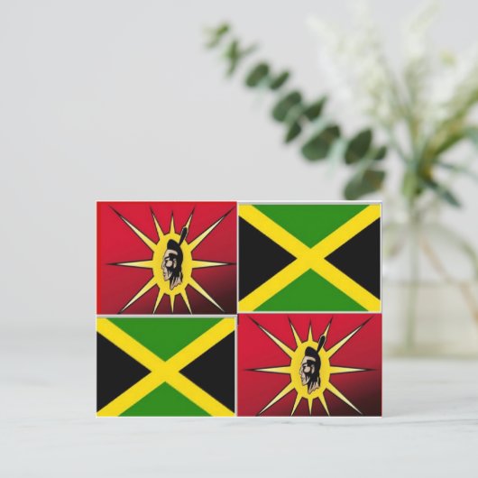 Indianeramerikanisch-jamaikanisch Postkarte (Stehend Vorderseite)