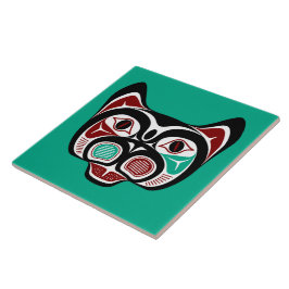 Indianeramerikanisch Red Black Vector Art Kitty Fliese
