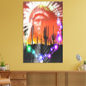 Indianeramerikanischer Ghost-Tanz Leinwanddruck (Insitu (Wohnzimmer))