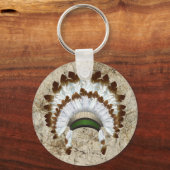 Indianeramerikanischer Kopfbedecker-Schlüsselanhän Schlüsselanhänger (Vorderseite)