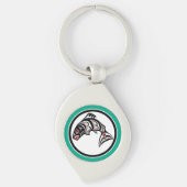 Indianeramerikanischer Roter Schwarz-weiß Haida Sa Schlüsselanhänger (Vorderseite)