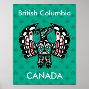 Indianeramerikanischer Roter Schwarzer Grafischer  Poster