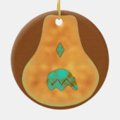 Indianeramerikanischer Zuni-Bär Keramik Ornament (Hinten)