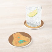 Indianeramerikanischer Zuni-Bär Sandstein Untersetzer (Seite)