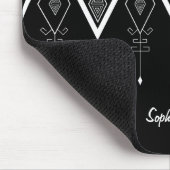 Indianeramerikanisches Schwarz-Weiß-Zoll Mousepad (Ecke)