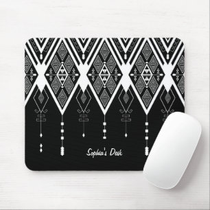 Indianeramerikanisches Schwarz-Weiß-Zoll Mousepad