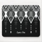 Indianeramerikanisches Schwarz-Weiß-Zoll Mousepad (Vorne)