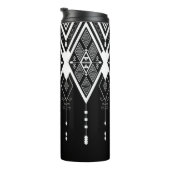 Indianeramerikanisches Schwarz-Weiß-Zoll Thermosbecher (Nach rechts gedreht)