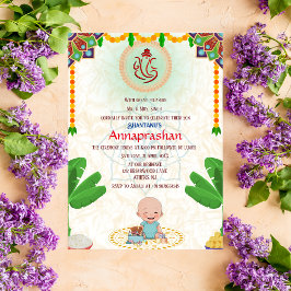 IndianerBaby "Annaprashan" Einladung