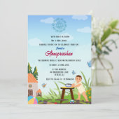 IndianerBaby "Annaprashan" Einladung (Stehend Vorderseite)