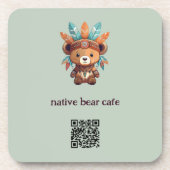 Indianerbär Getränkeuntersetzer (Vorderseite)