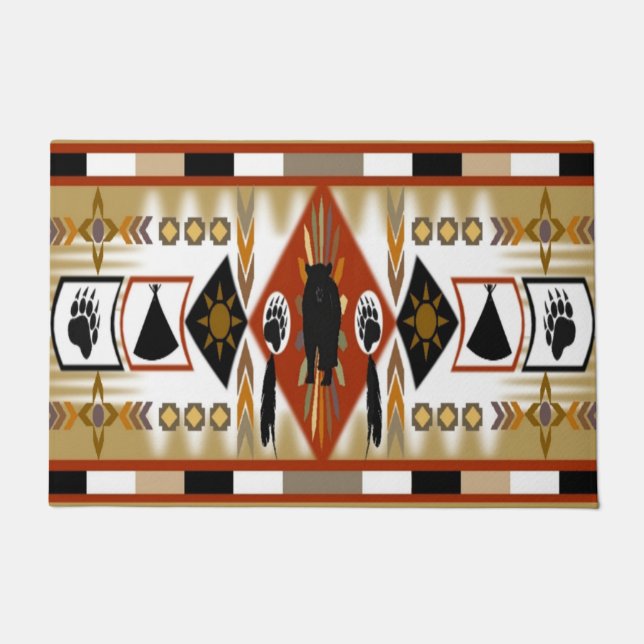 Indianerbärenkranke Fußmatte (Vorderseite)