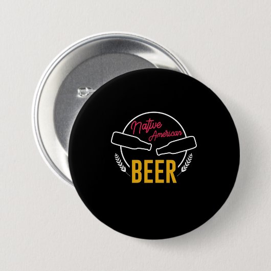 Indianerbier Button (Vorne & Hinten)