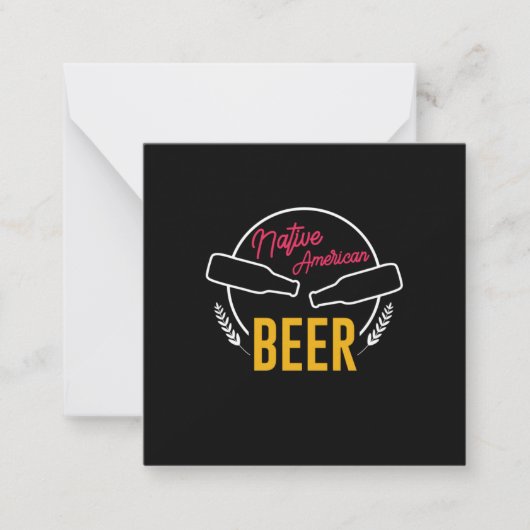 Indianerbier Mitteilungskarte (Vorderseite)