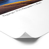 Indianerblau und gelb landschaftlich poster (Ecke)