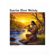 Indianerblau und gelb landschaftlich