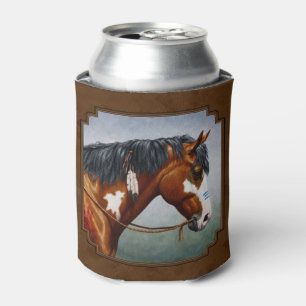 Indianerbucht Pinto Horse Brown Dosenkühler