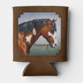 Indianerbucht Pinto Horse Brown Dosenkühler (Vorderseite)