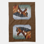 Indianerbucht Pinto Horse Brown Handtuch (Vertikal)