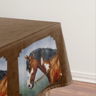 Indianerbucht Pinto Horse Brown Tischdecke