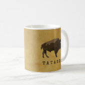 Indianerbüffalo | Bison | Zeichnend Tatanka Kaffeetasse (VorderseiteRechts)