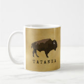 Indianerbüffalo | Bison | Zeichnend Tatanka Kaffeetasse (Links)