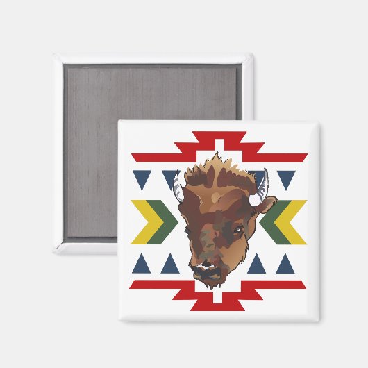 Indianerbüffalo Magnet (Vorderseite/Rückseite)