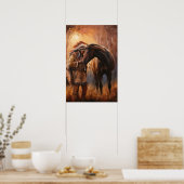 Indianerdrucke, Werteplakatpapier (Matte) Poster (Küche)