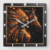 Indianererbe Quadratische Wanduhr (Vorderseite)