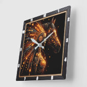 Indianererbe Quadratische Wanduhr (Winkel)