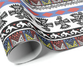 Indianerethnische Illustration Geschenkpapier (Rolleneckpunkt)
