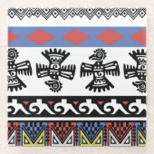 Indianerethnische Illustration Glasuntersetzer (Vorderseite)