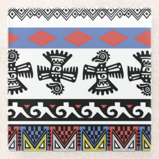 Indianerethnische Illustration Glasuntersetzer