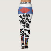 Indianerethnische Illustration Leggings (Rückseite)