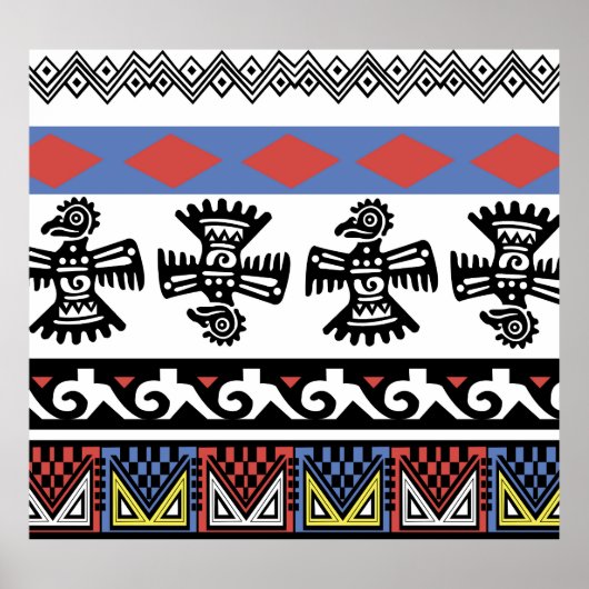 Indianerethnische Illustration Poster (Vorne)