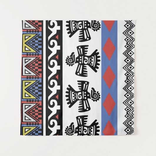 Indianerethnische Illustration Wandteppich (Vorderseite (Horizontal))