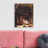 Indianerfamilie unter einem Leaf-Unterschlupf (Col Leinwanddruck (Insitu (Wohnzimmer))