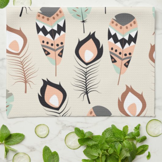 Indianerfeather Geschirrtuch (Gefaltet)