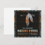 Indianerfeather Retro-Arrow Einladung (Vorne/Hinten)