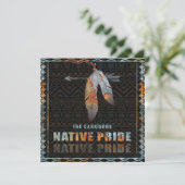 Indianerfeather Retro-Arrow Einladung (Stehend Vorderseite)