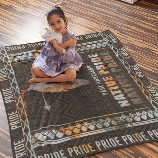 Indianerfeather Retro-Arrow Fleecedecke